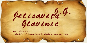 Jelisaveta Glavinić vizit kartica